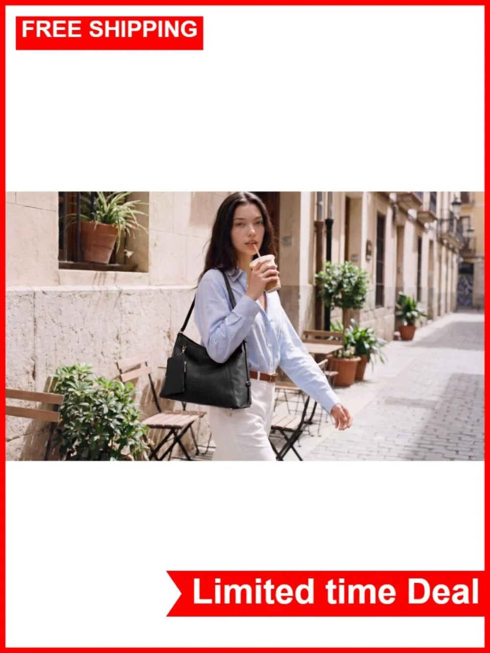 Vegan Leather Hobo Bag Multi-Pocket Crossbody PU Leather Tote Shoulder Bag with